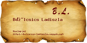 Bölcsics Ladiszla névjegykártya